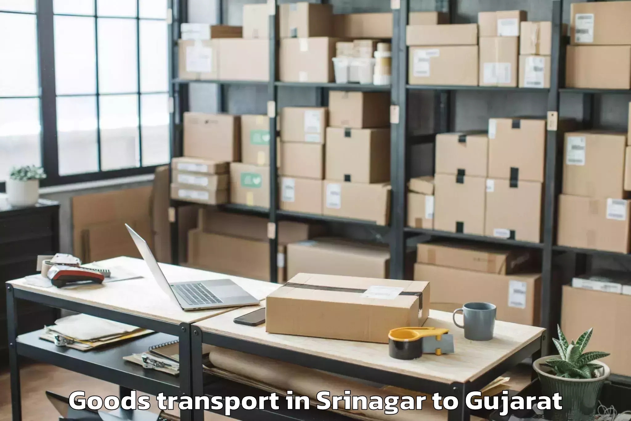 Professional Srinagar to Bhavnagar Airport Bhu Goods Transport